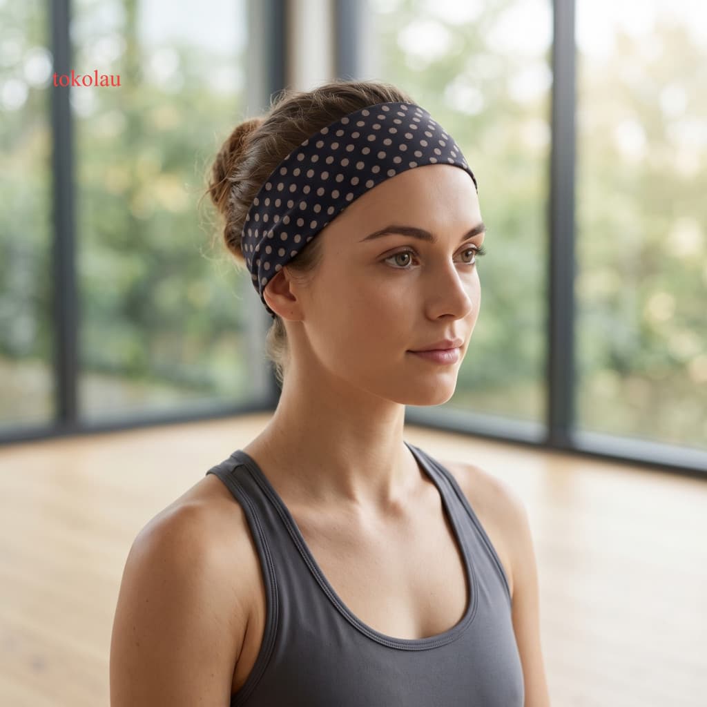 1 Saco De Tiaras Elásticas Para Exercícios , Faixa De Cabelo Esportiva De Poliéster , Tecido Absorvente De Umidade Uso D