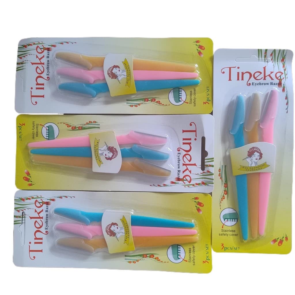 Kit 3 Lâminas Sobrancelha e Rosto Navalha Depilação Design Navalhete Depilação Facial Buço e Axila