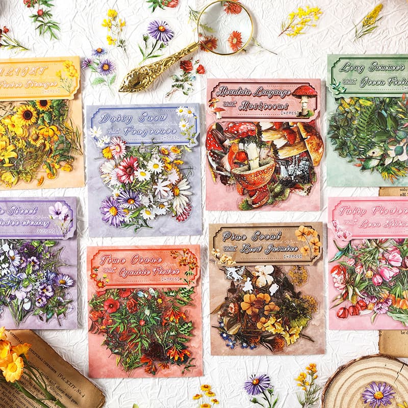 40 Peças Adesivos Elegantes Com Tema De Flores E Plantas Para Animais De Estimação Decorativos Decalques De Material Faç