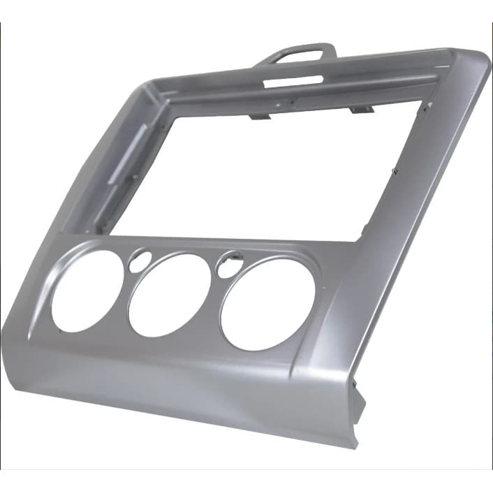 Moldura 9" Polegadas Ford Focus 2008 A 2012 Com Analógico Prata