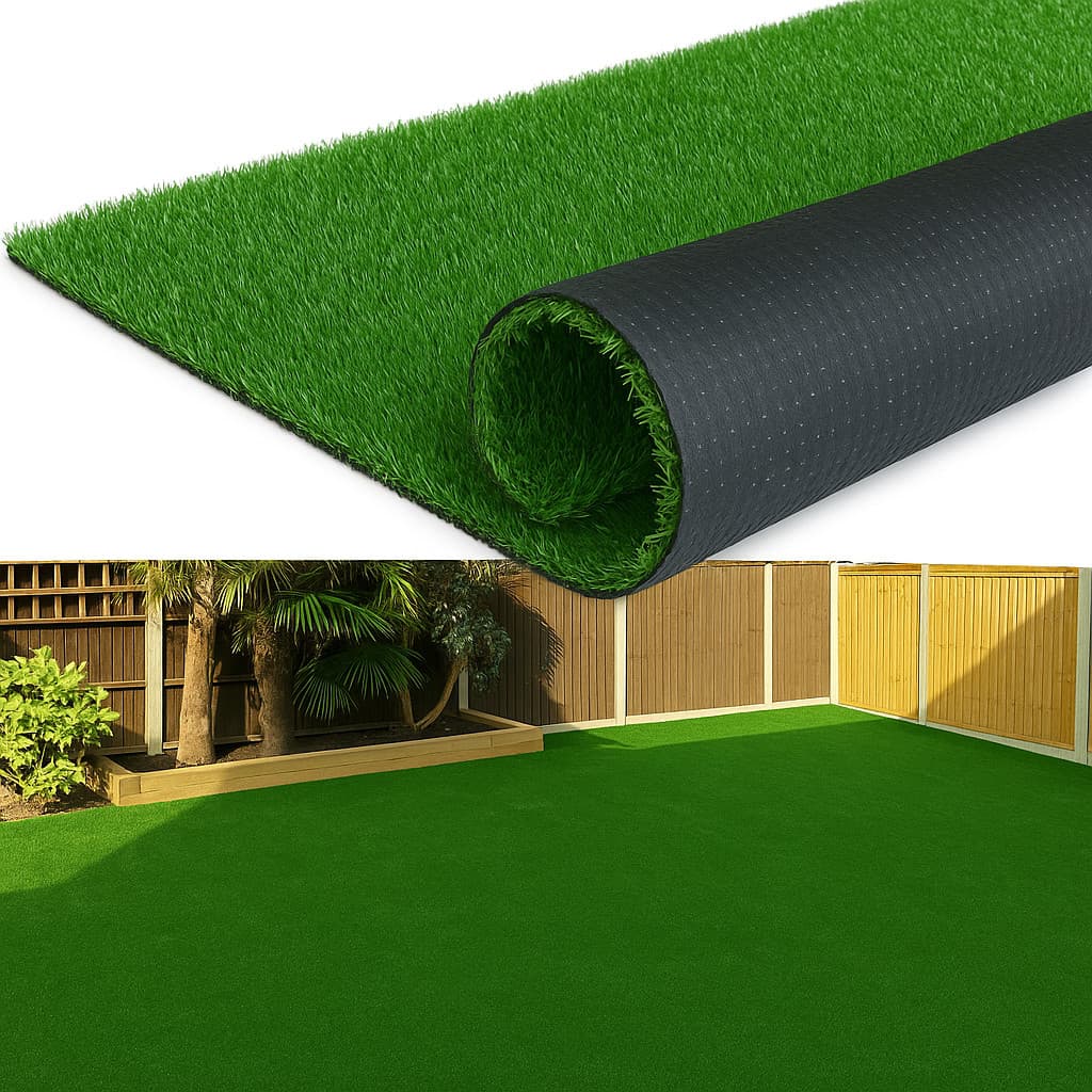 Grama Sintética Artificial 12mm com proteção UV e Anti-Fungo 2,00 x 6,00m (12m²)