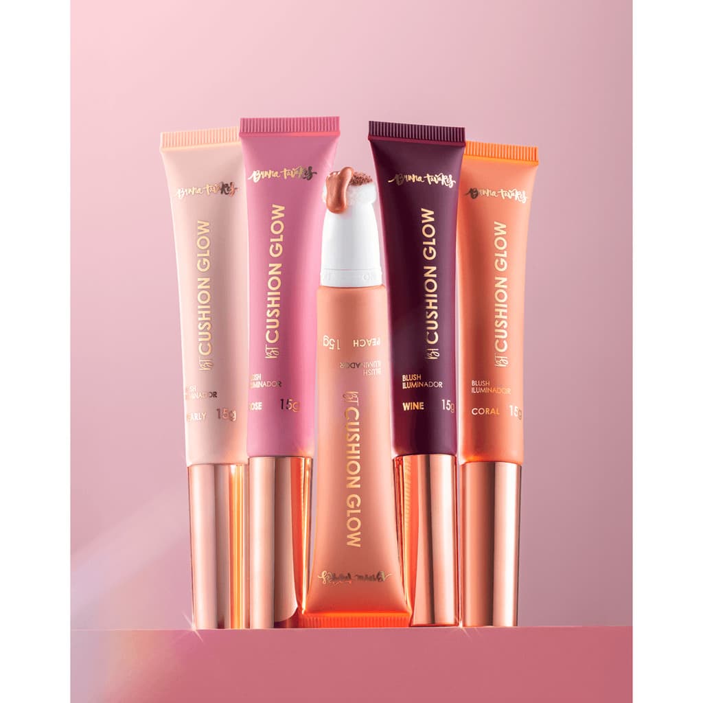 Blush Iluminador Liquido Bt Cushion Glow Bruna Tavares 15g Textura Cremosa Multifuncional Efeito Natural Radiante