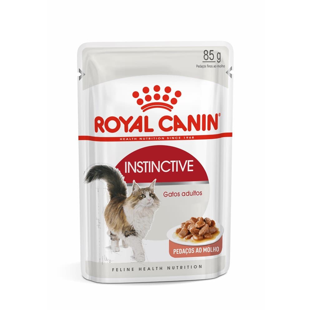 Ração Úmida Sachê Instinctive para Gatos Adultos Acima de 12 meses 85g Royal Canin
