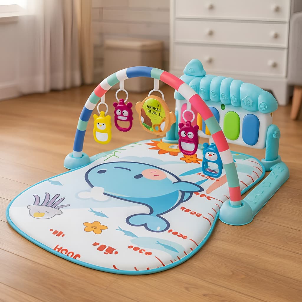 Tapete Atividades Bebe Piano Musical Interativo Dobrável