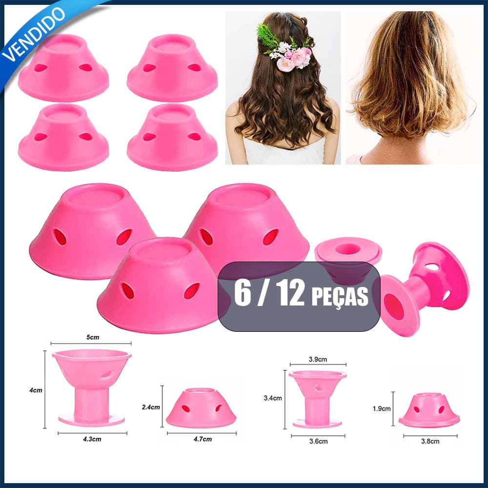 6/12 rolos de silicone para cachos,crie cachos naturais, sem precisar de calor, ferramenta de modelagem reutilizável