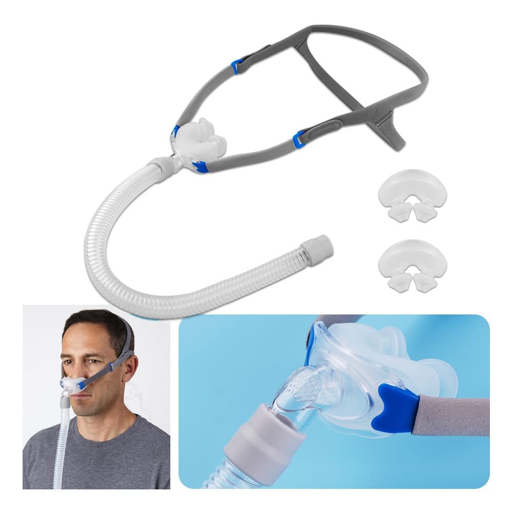 CPAP Máscara De Travesseiro De Nariz Com Faixa De Cabeça Para Máquina Tamanhos S/M/L Almofadas De Silicone De Apnéia