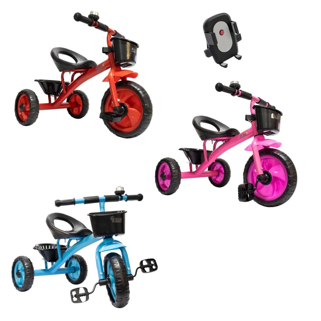 Triciclo Infantil 3 Rodas Motoca Cesta Buzina - PlayDuc