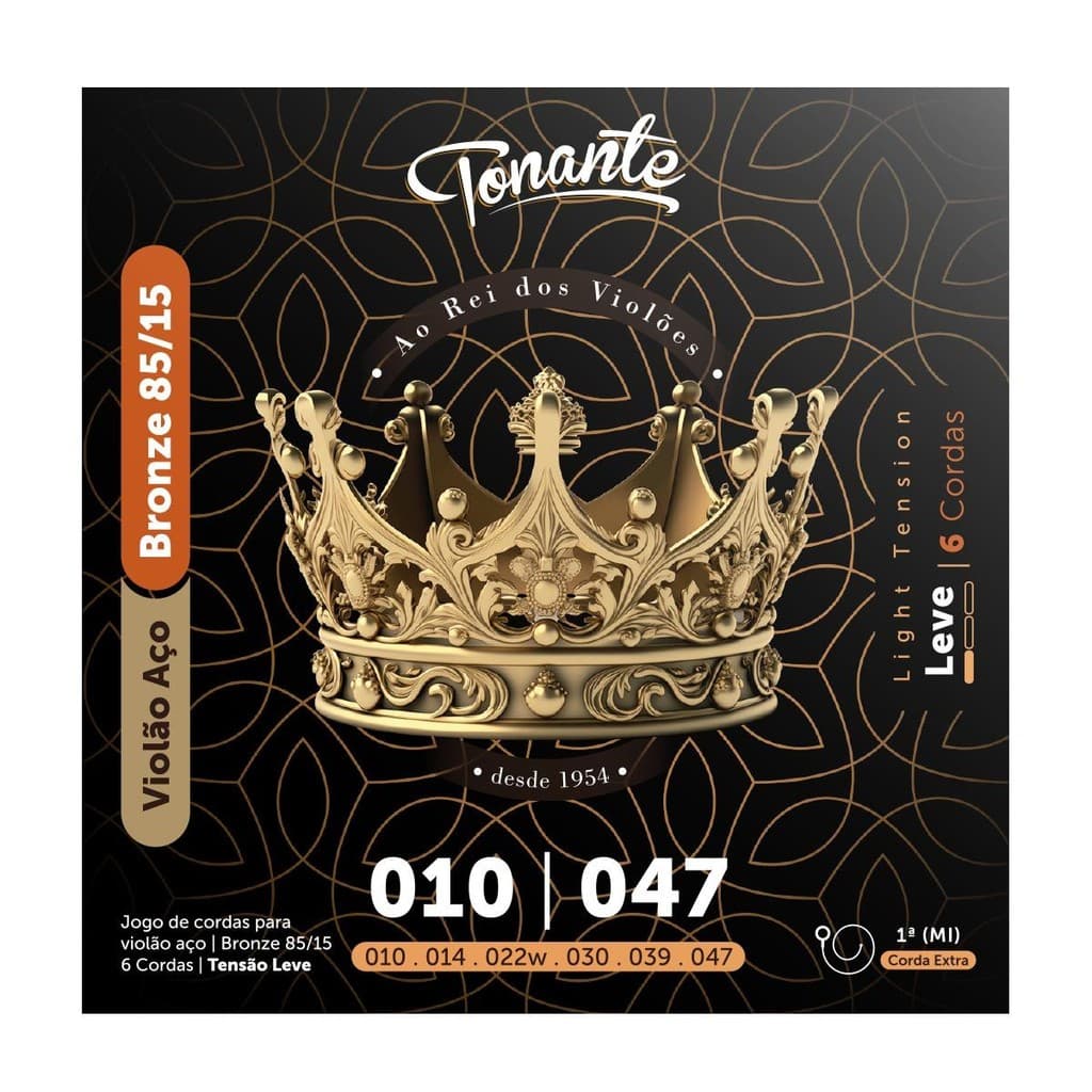 Encordoamento Para Violão Tonante 010 Aço Bronze 85/15 TNVA10B85