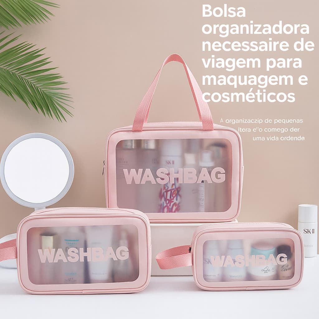 Necessaire de Viagem | Bolsa para Maquiagem e Cosméticos Organizador Portátil