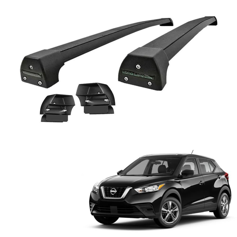 Rack De Teto Long Life Nissan Kicks Preto Todos os anos