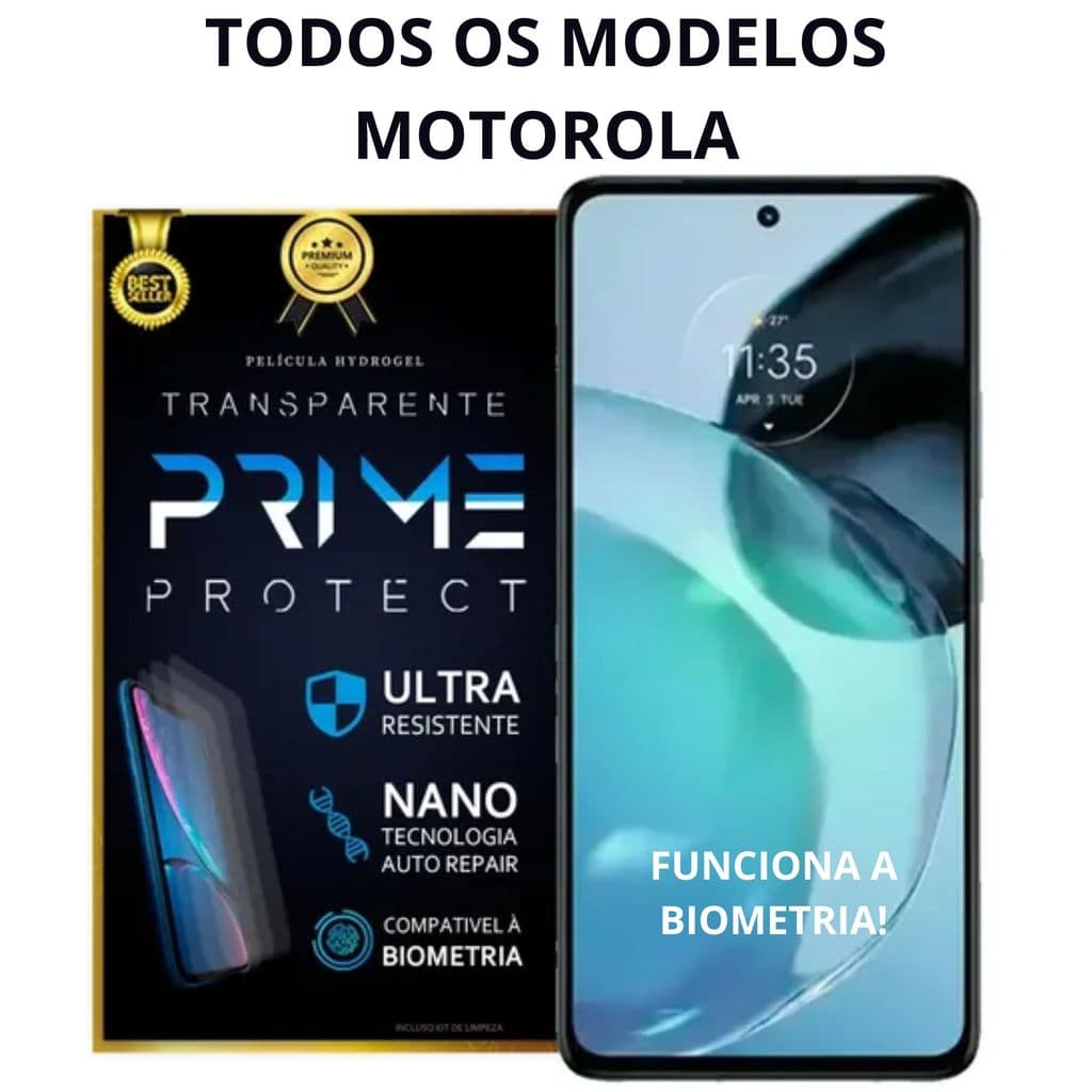 Película Hidrogel HD Transparente Motorola (Todos os Modelos) - Máxima Nitidez e Proteção