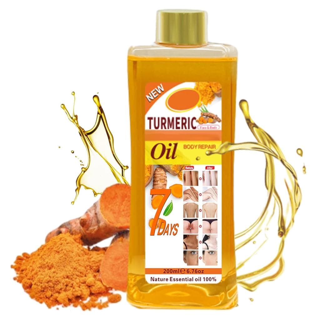 Óleo de Cúrcuma para a Pele, Óleo de Cúrcuma Soft 7, Hidratante Natural e Nutritivo para Rosto e Corpo, Óleo Corporal co