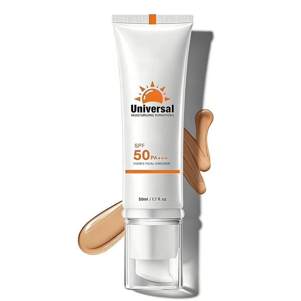 Creme Protetor Solar Hidratante Colorido para Uso Diário, Creme Protetor Solar Facial Transparente SPF50, Essência Prote