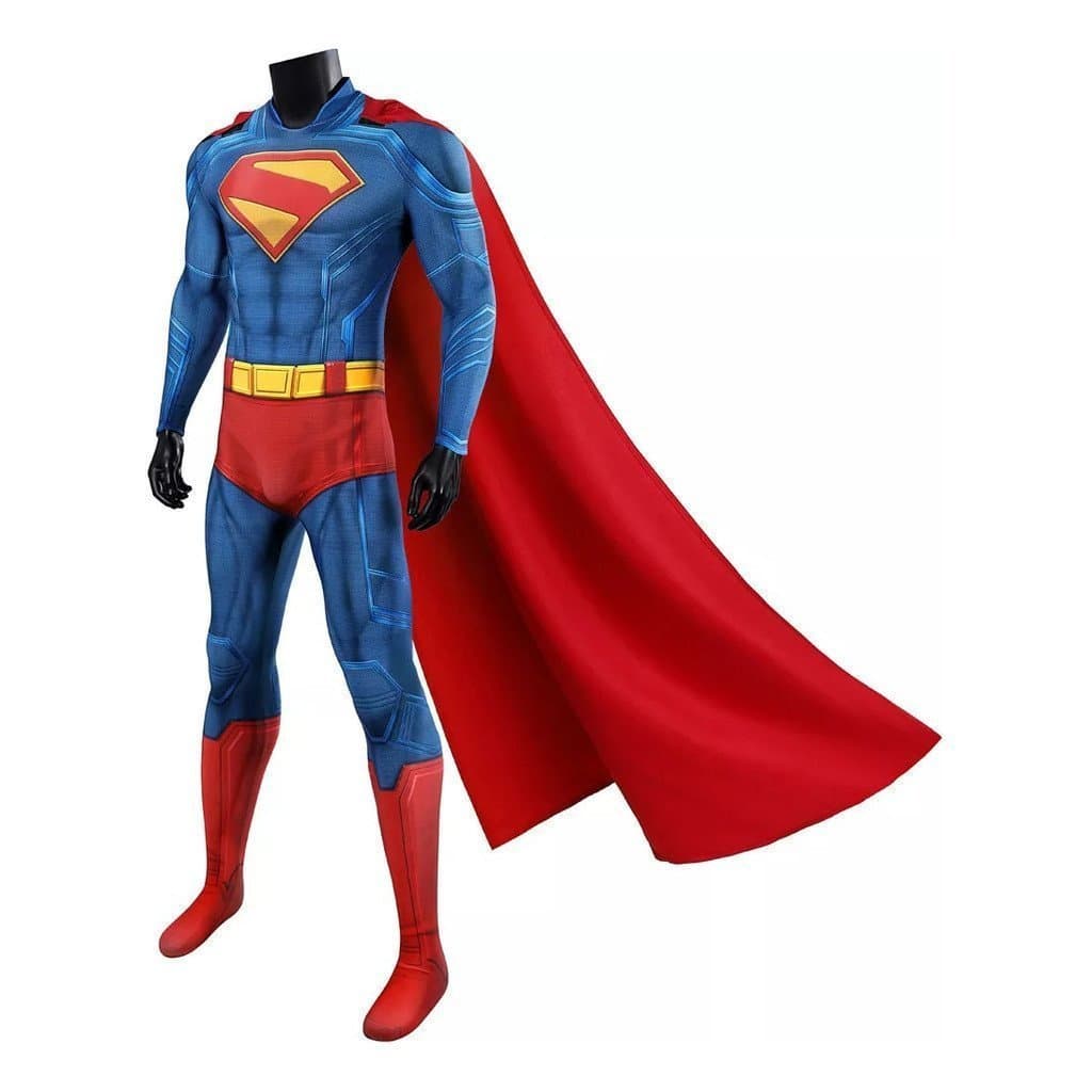 Fantasia de Cosplay do Super-Herói Superman Legacy Deluxe com Capa J7NS HKPQ