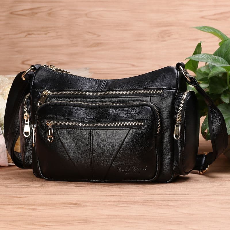 Bolsa feminina bolsa mensageiro novo estilo de meia-idade idosos senhoras de ombro de couro mãe- vovó bolsa de cou