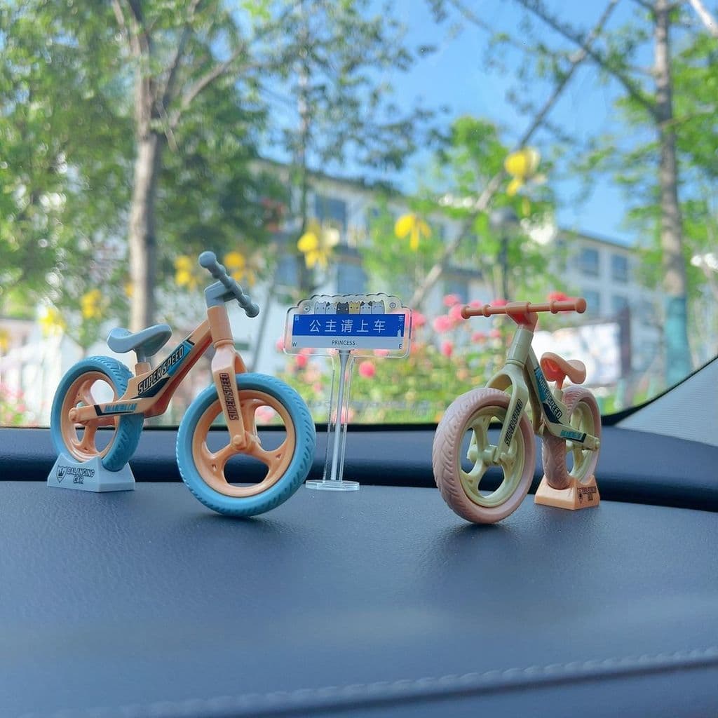 Ornamento de bicicleta para carro, acessório personalizado para automóvel, decoração para painel de instrumentos, design