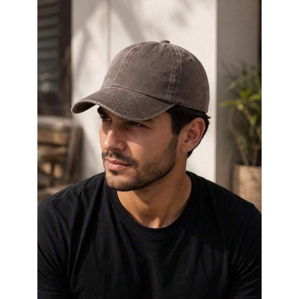 Boné Lavado Cor Solida Ajustável Casual Denim Unissex Feminino Masculino Beisebol Algodão Top Praia Verão fivela Dad Hat