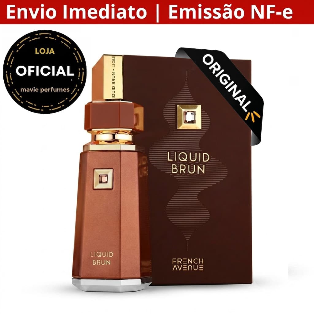 ⚡Frete Grátis Perfume Arabe Original French Avenue Liquid Brun Regular Edition Masculino 100ml