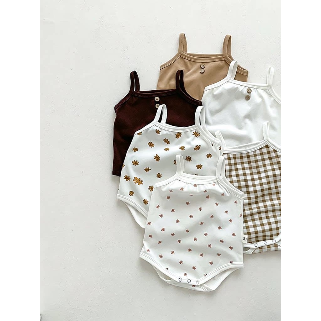 Versão coreana bebê verão macacão estilo fino Suspender manga bebê macacão bebê recém-nascido colete macacão