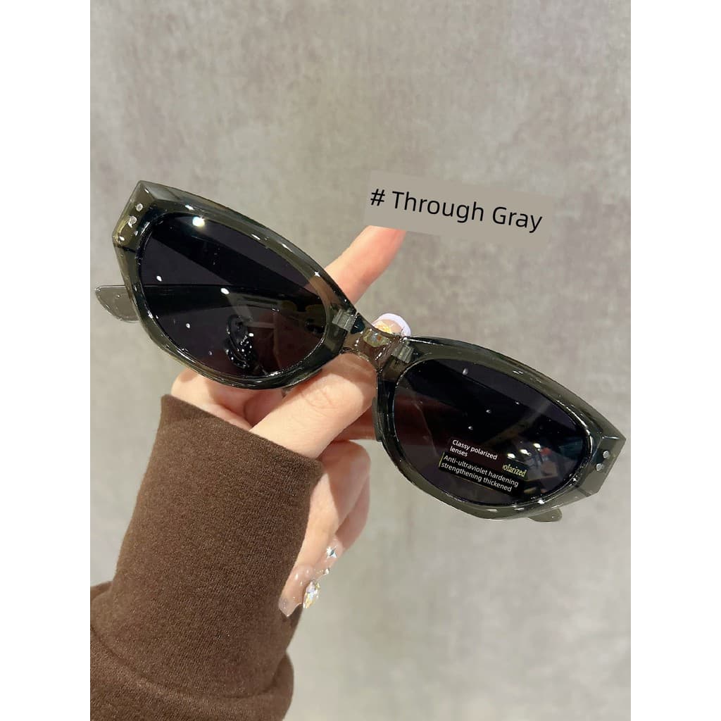 oculos de sol feminino clip on oculos de sol Óculos de sol dobrável olho de gato feminino Retro marrom 2026 novo