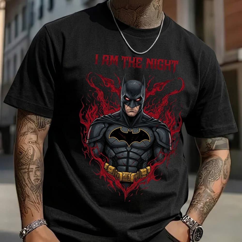 Camisa Basica Estampa Batman Heroi Casual 100% Algodão Confortável Envio Rápido
