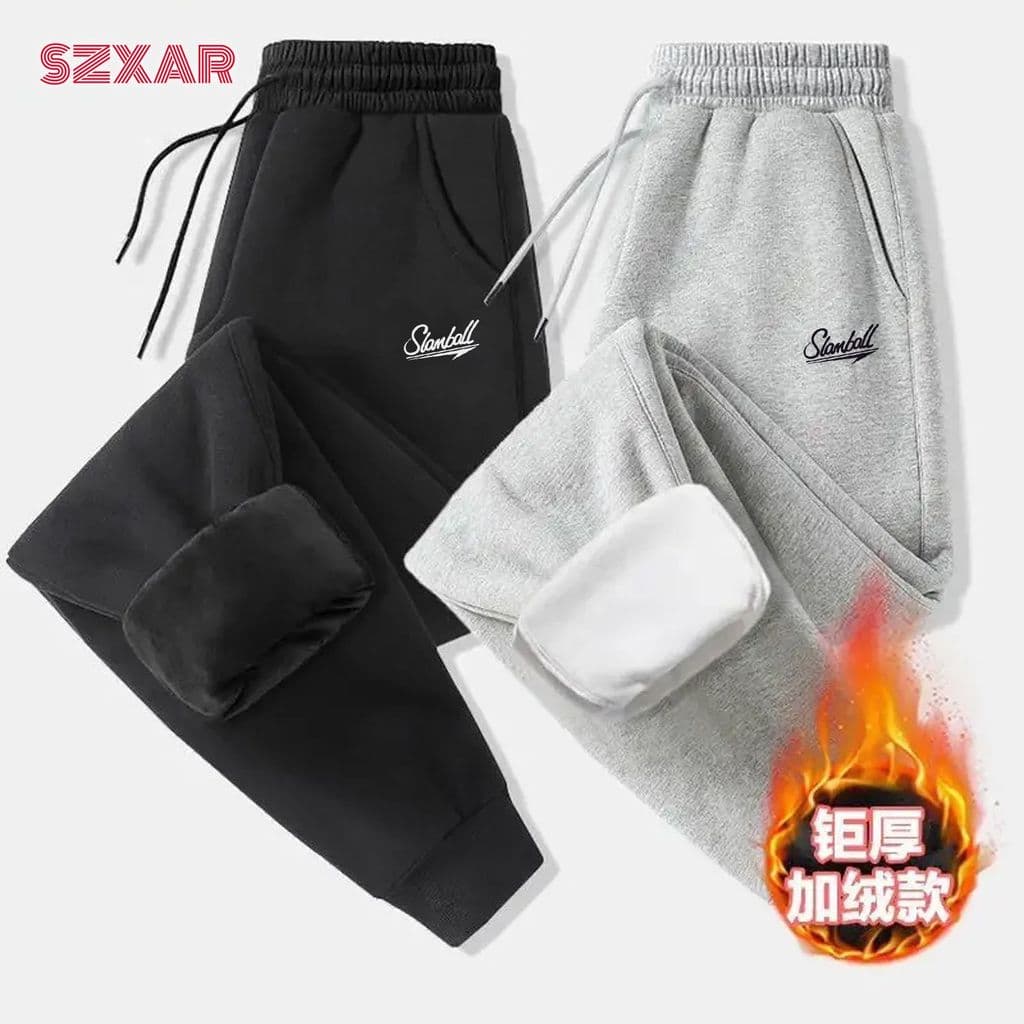 SLAMBALL velo-calças de lã masculinas outono inverno novo estilo solto tamanho grande calças casuais calças esportivas q