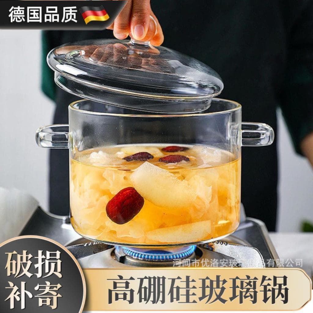 Keming Fire Pote de vidro para queima direta Doméstico Fogão elétrico de cerâmica com alto teor de borosilicato Panela d