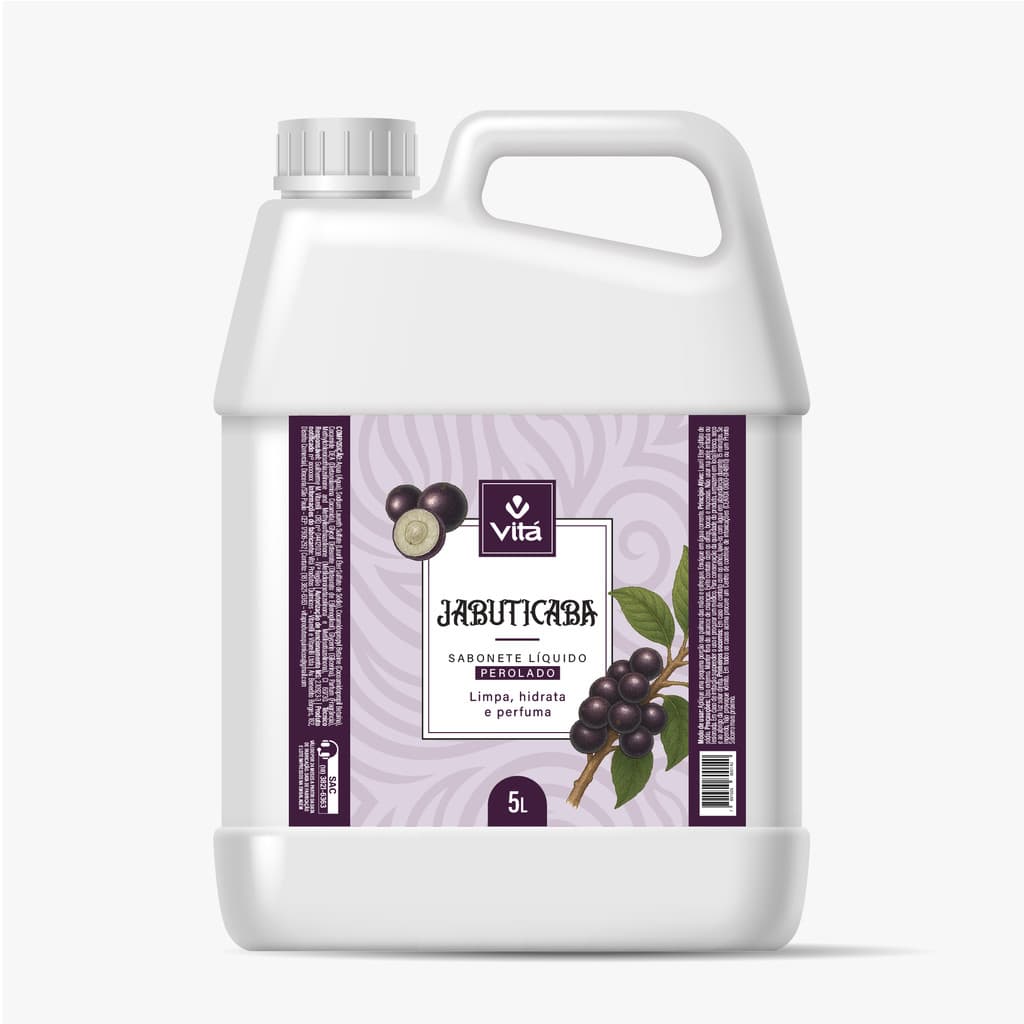 Sabonete Líquido Perolado Jabuticaba 5L Galão Refil Econômico para Mãos Lavabo Banheiro