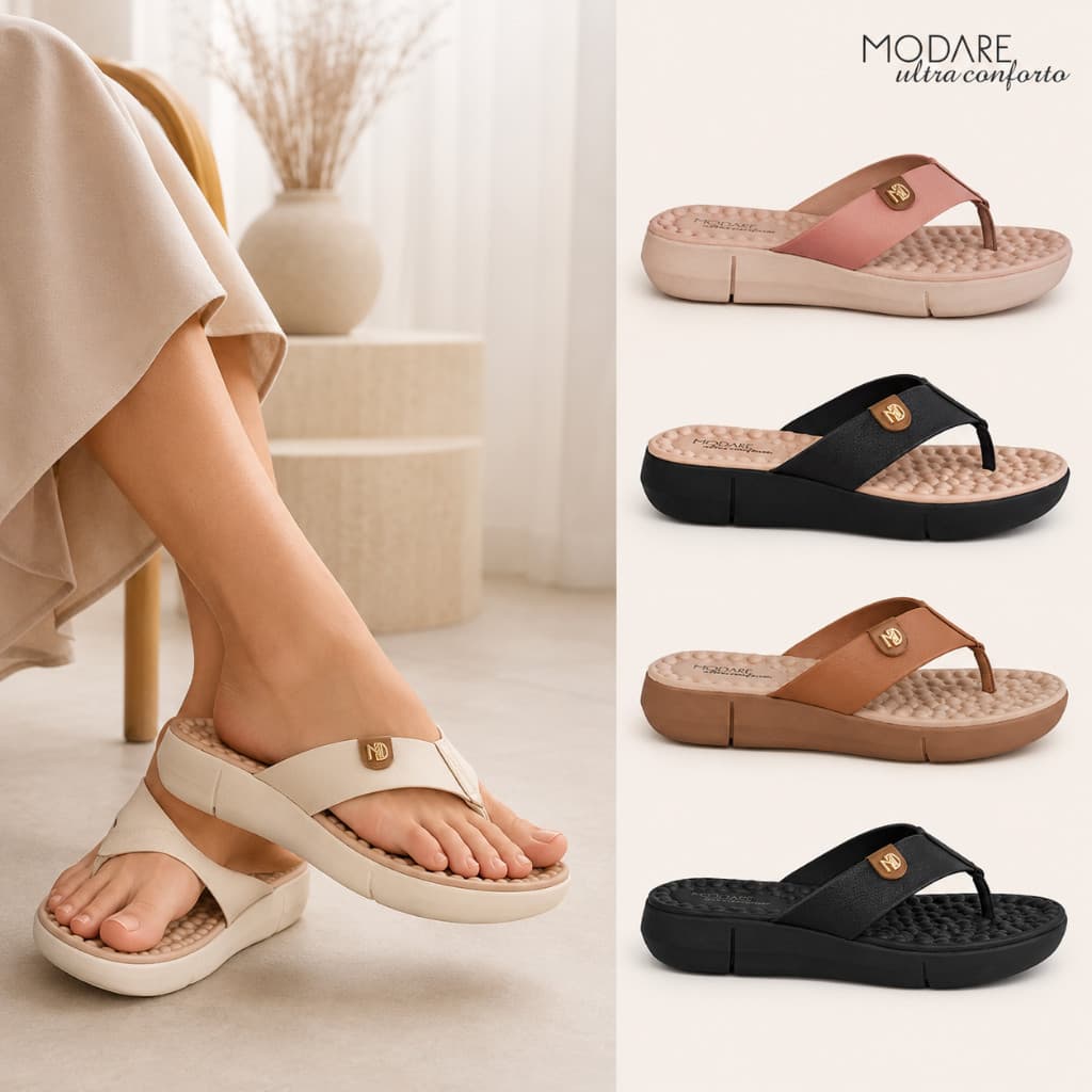 Chinelo Feminino Modare Ultraconforto Feminino Solado Anatômico