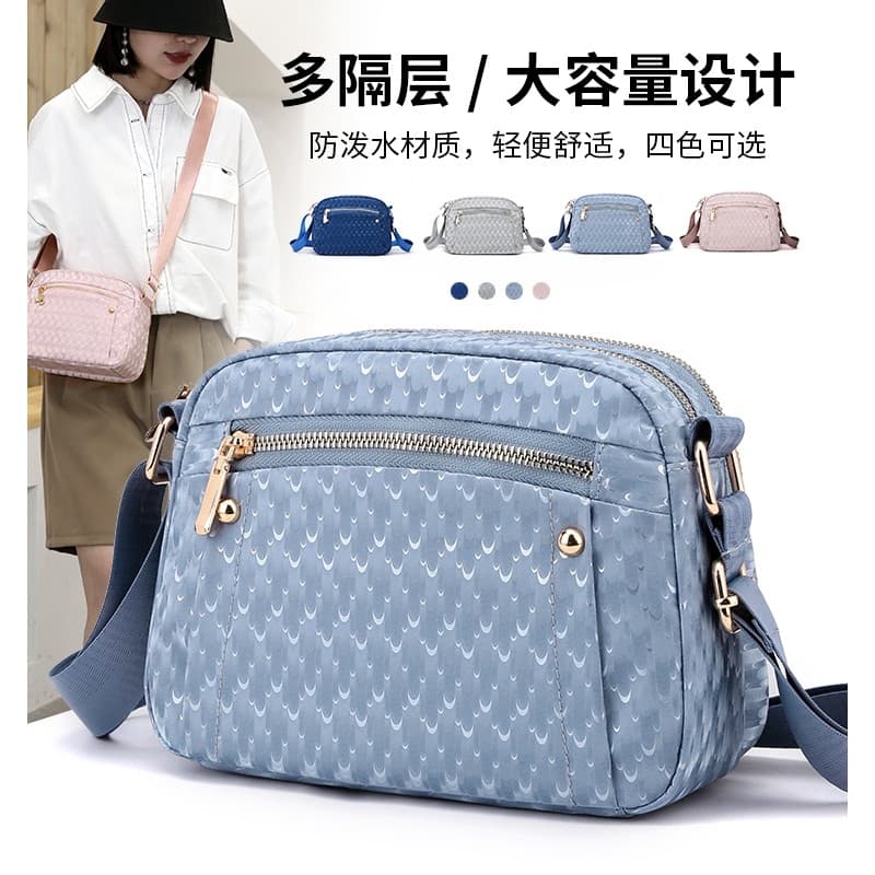 Verão crossbody pequeno quadrado saco 2026 novo estilo moda Multi-compartimento Oxford pano de um ombro crossbody saco d