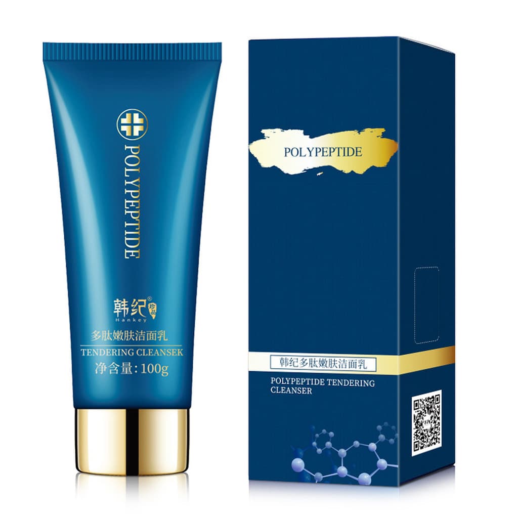 Han Ji Peptídeo Rejuvenescedor Limpador Facial 100g Limpeza Suave Desengordurante Removedor de Maquiagem Hidratante Melh