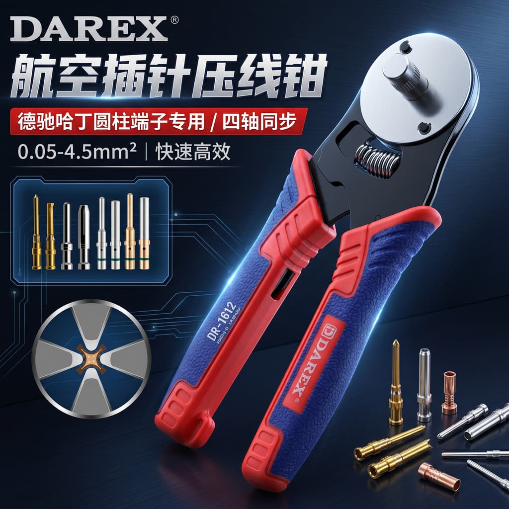Taiwan DAREX alicate de friso de pino de aviação Manual conector de carga pesada eixo de quatro núcleos Harding Plug ali
