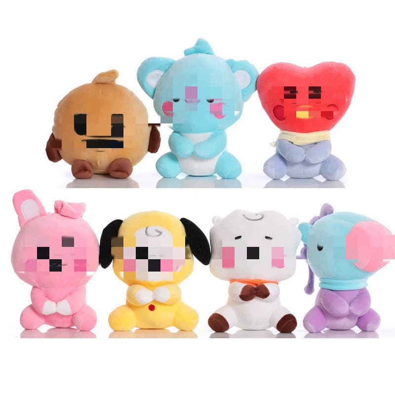 Brinquedo de Pelúcia BTS Kpop Bangtan Boys, Boneco de Desenho Animado J-hope Jung Kook V Tae-hyung Bon E6Q9