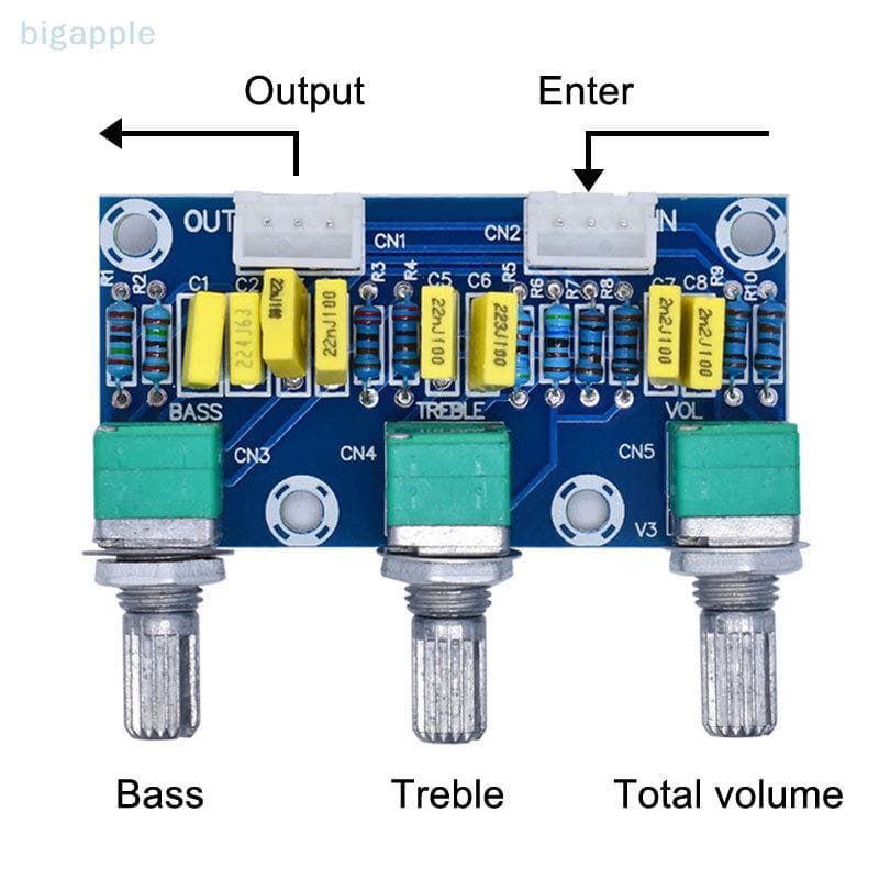 (big88apple) Amplificador De Ajuste PCB De Subwoofer XH-M802 Placa Amplificadora De Alta E Baixa Tensão Mixer Tone Board