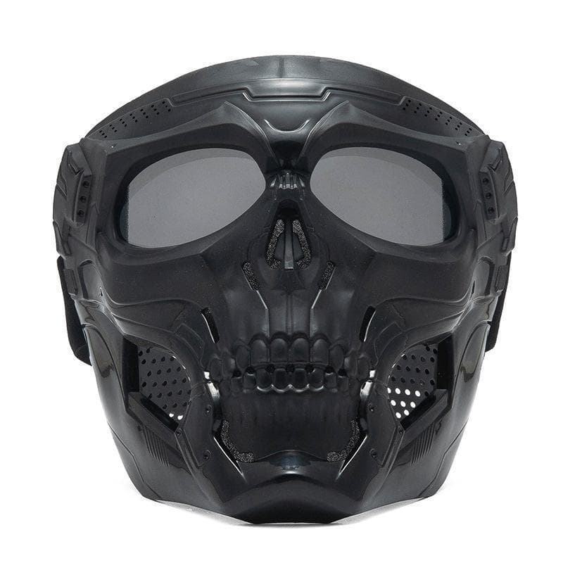 Conjunto de máscara de capacete tático de proteção de campo CS Halloween Ball Skeleton Messenger Horror Mask