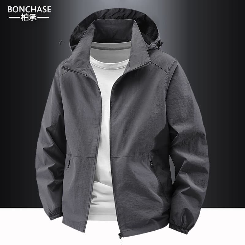 Jaqueta Casual multicolorida masculina primavera outono jaqueta ao ar livre jaqueta esportiva masculina com capuz de sec