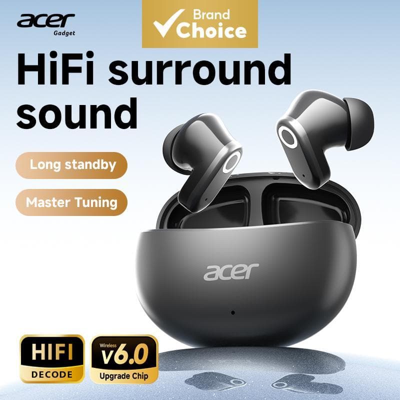Acer OHR627 Fones De Ouvido TWS Sem Fio Bluetooth Intra-Auriculares Com Microfone De Longa Duração Bateria Tipo C Para M