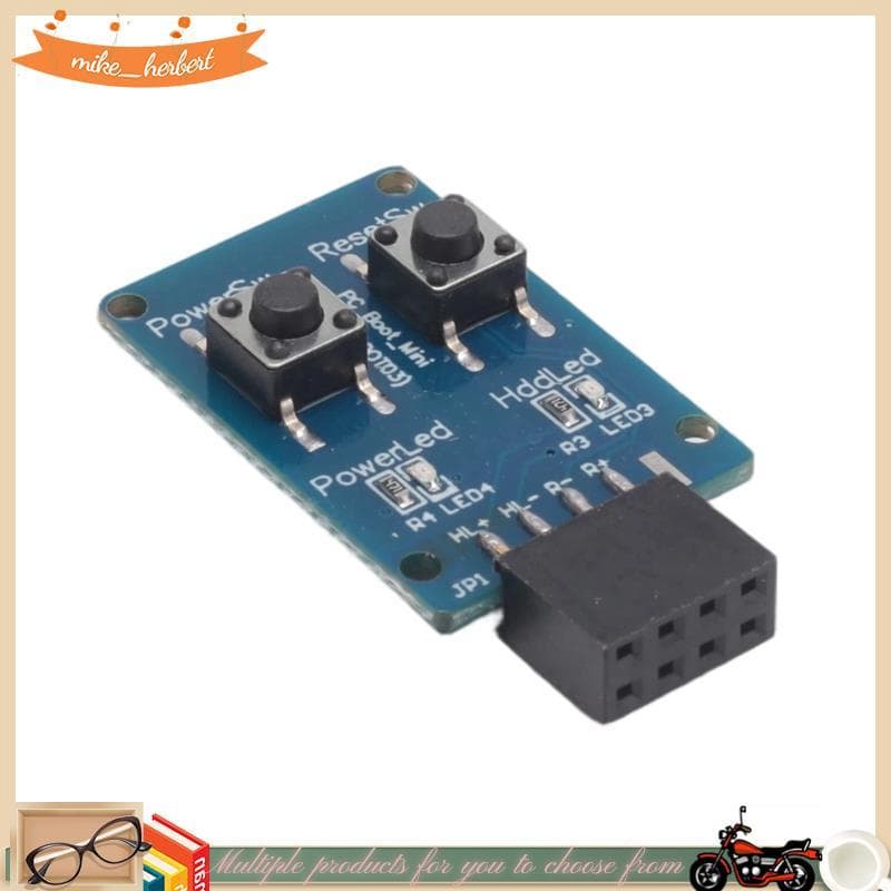 Placa De Teste De Inicialização Da-Mãe PC_Boot_Mini Botão Liga/Desliga Do PC De 9 Pinos Para