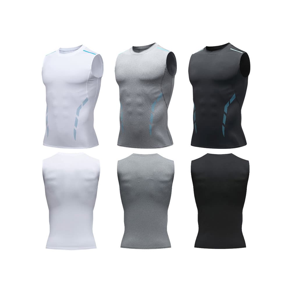 Colete esportivo masculino sem mangas camiseta verão correndo roupas de treinamento alta elástica respirável roupas de s