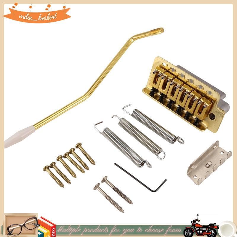 Molas De Braço De Ponte Tremolo De Guitarra Dourada Com Conjunto De Soquete De Barco Para Acessórios De Peças Elétrica