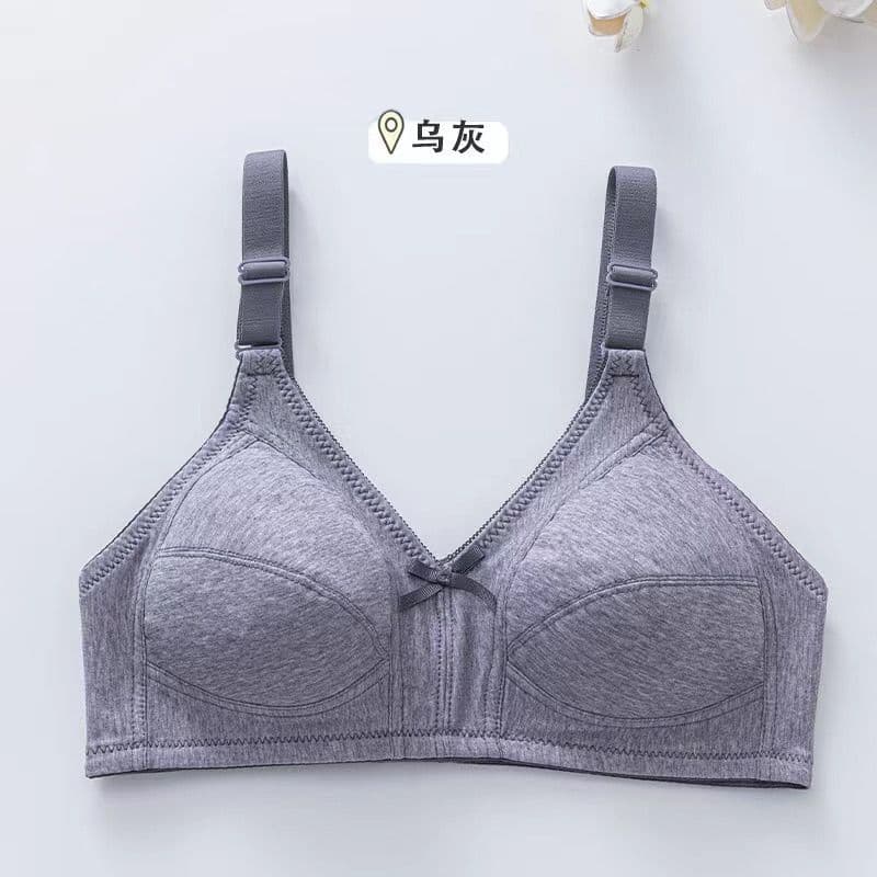 Roupa interior feminina sutiã tamanho grande seios grandes de meia-idade jovens mães sutiãs sem fio sem esponja algodão