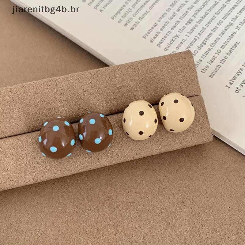 JIARN Brincos Semicírculos Ultra Leves Café Bege Vintage Joias Não Irritantes Para Mulheres Uso Confortável De Longa Dur