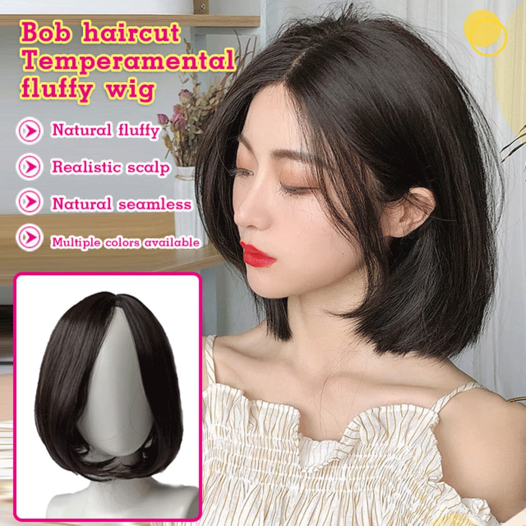 [Confortável e Prática] Peruca Feminina Cabelo Curto Estilo Bobo/Fibra Sintética/Para Mulheres