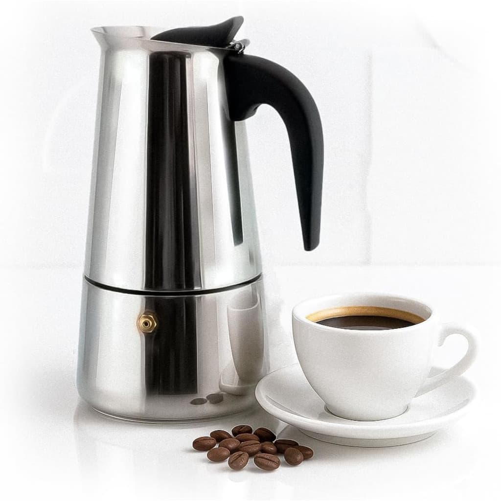 Cafeteira Italiana Aço Inox 300ml 6 Xicaras Café Expresso...