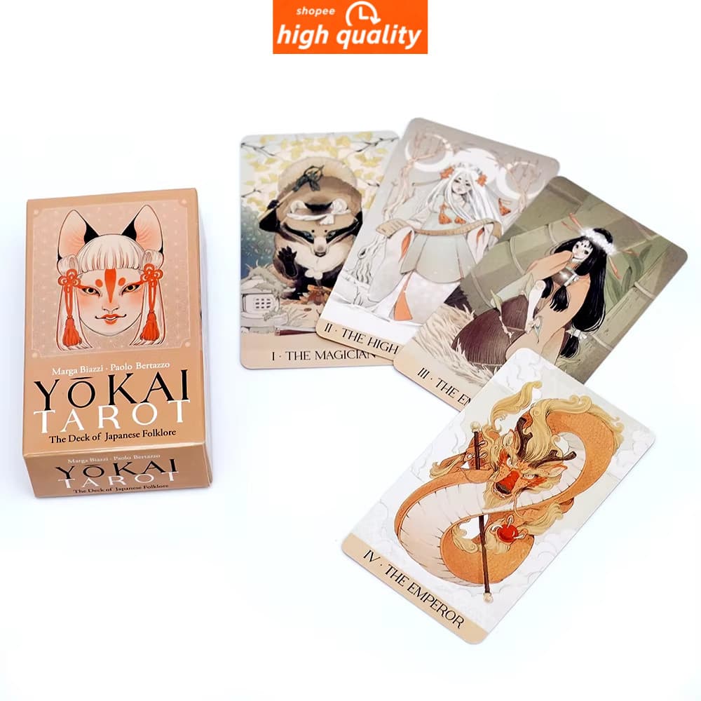 Yokai Tarô Baralho Cartas De Enraizado Em Folclore Japonês Versão Inglês Jogo De Tabuleiro Família Dizendo Festa Oracle