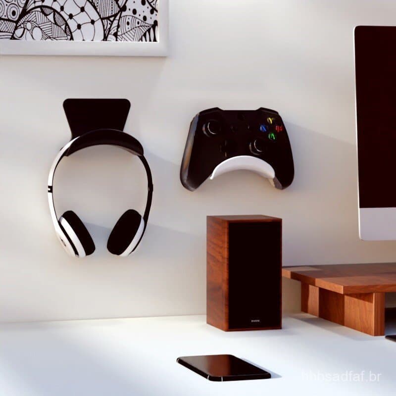 Suporte para fones de ouvido sem furos, gancho para fones de ouvido over-ear, gancho para armazenamento de fones de ouvi