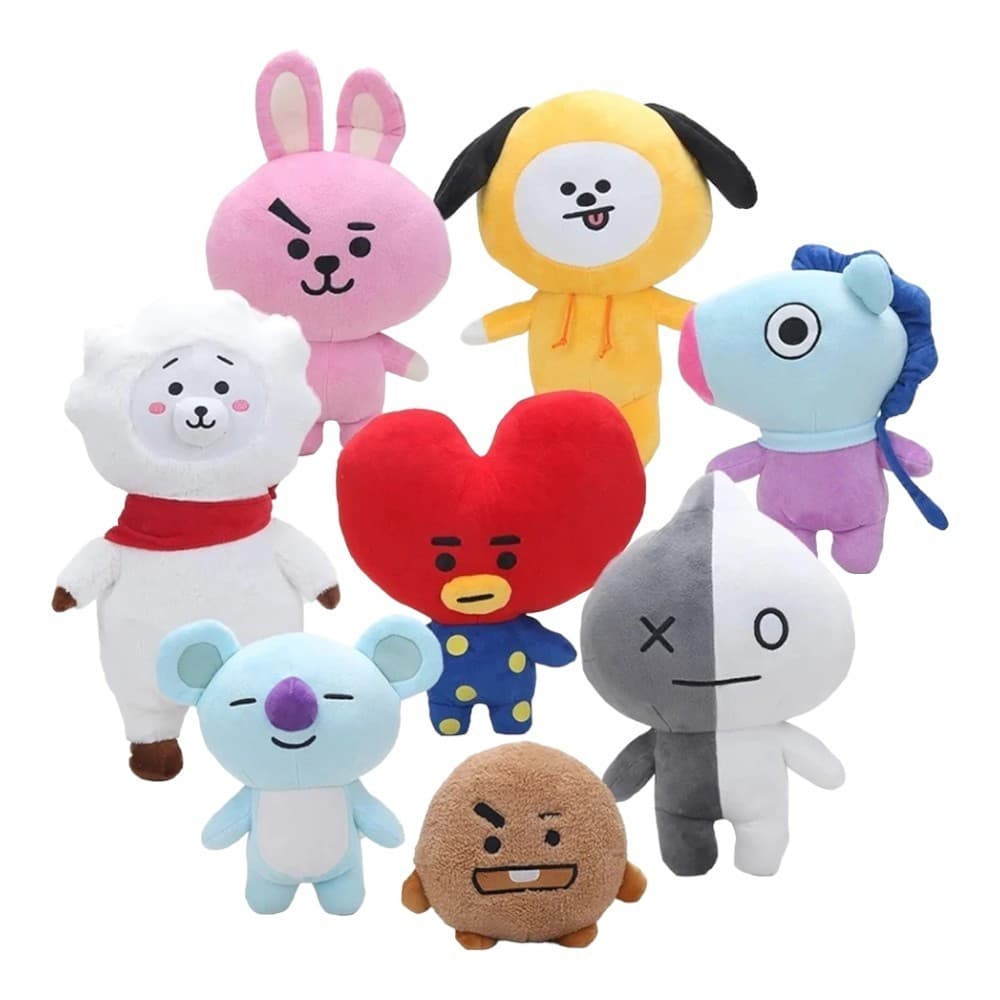 Pelucia BTS Kpop BT21 Boneco Super Star Bichinhos de Pelúcia Shooky, Koya, Tata, Chimmy, Mang, Van
