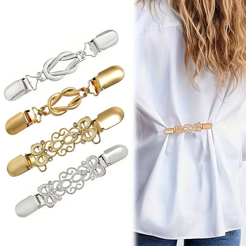1/2 Pçs Cintura Ajustável Cinchers Retro Liga Broches Para Mulheres Xale Colar Clipes Cachecol Fecho Anti-Deslizamento F