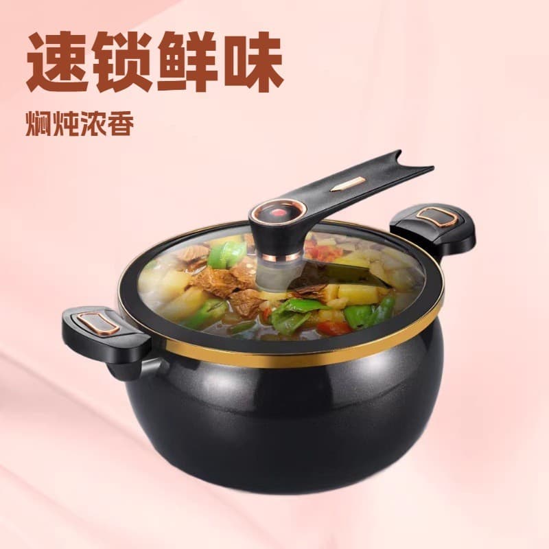 Pote de sopa de micropressão de cerâmica esmaltada, um pote, bloqueio rápido, ensopado fresco, fragrância forte, cor 7L,