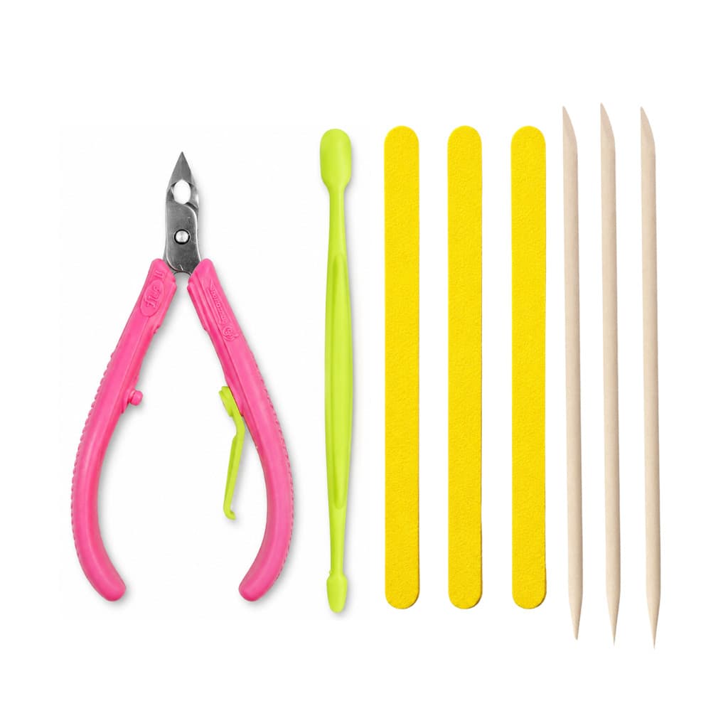 Kit Alicate de Cutícula + Espátula  + Lixa de Unha + Pálito de Unha